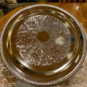 NWT Shelton-Ware Lg Round Brass & Chromium platter